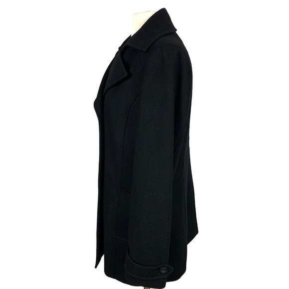 New York Company Black Wool Blend Pea Coat 6 - Picture 5 of 10